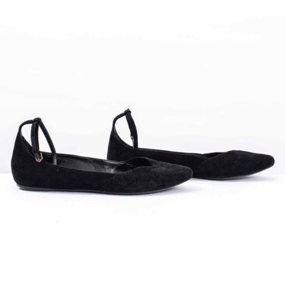 Proenza Schouler Suede Ankle Strap Ballet Flats - Picture 3 of 4